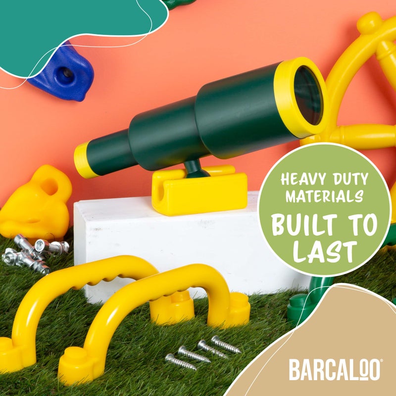 Barcaloo Playground Safety Handles - Outdoor Yellow Grab Handle Bars, Plastic Tree House or Playhouse Accessories, Backyard Playset Equipment Replacement Safety Parts for Monkey Bars, Jungle Gym, and More - Image 4